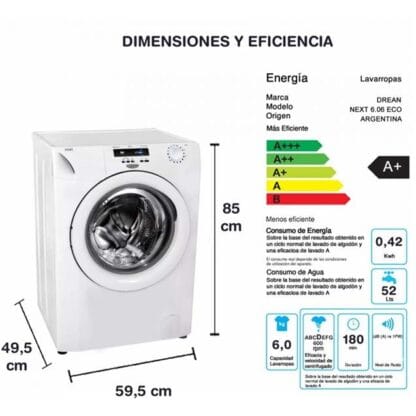 Lavarropas Drean Next 6.09 Eco 6kg 900rpm - Imagen 4
