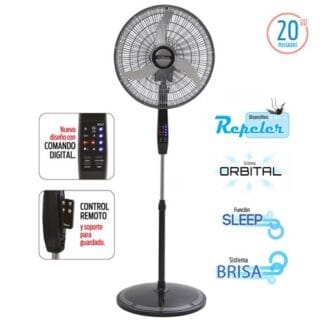 Ventilador De Pie Liliana 20" Digital Control Remoto (Vpd20r)