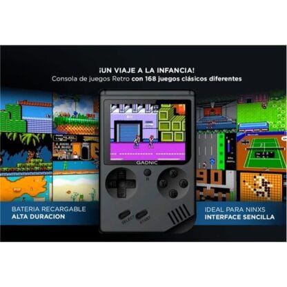Consola Gadnic Gameboy1 Portatil + Control 8 Bits 168 Juegos - Imagen 5