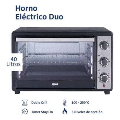 Horno Electrico Bgh Bhe40m23n Grill 40lts