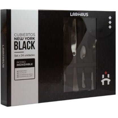 Set Cubiertos Larhaus New York - 24piezas – Black (LH1081) - Imagen 3