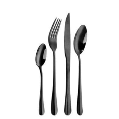 Set Cubiertos Larhaus New York - 24piezas – Black (LH1081)