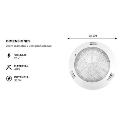 Luz Gadnic P/Pileta - 35w Rgb + Control (LUZPILE1) - Imagen 5