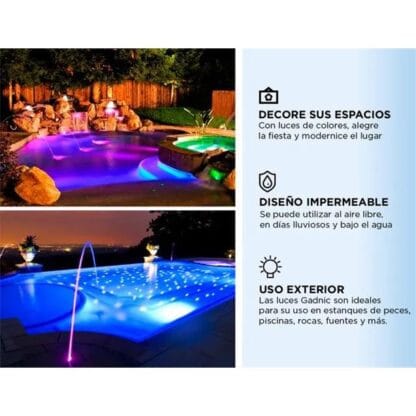Luz Gadnic P/Pileta - 35w Rgb + Control (LUZPILE1) - Imagen 3