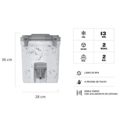 Conservadora Stanley Adventure Fast Flow 7.5lts Blanco (1001938131) - Imagen 3