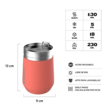 Vaso Stanley Everyday 295 Ml Coral (1010292073) - Imagen 2