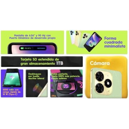 Celular Tecno Spark 20c/ 128+4 Gb/ Gravity Black - Imagen 2