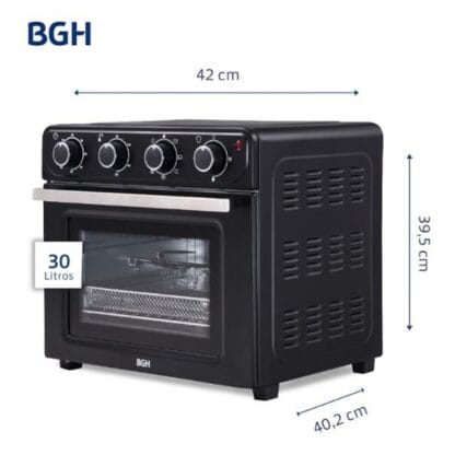 Horno Eléctrico. Bgh 30 Lts Spiedo Airfry Negro (BHE30FN24T) - Imagen 3