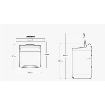 Lavarropas Samsung 7.5kg 700rpm Inverter White (WA75C544) - Imagen 6