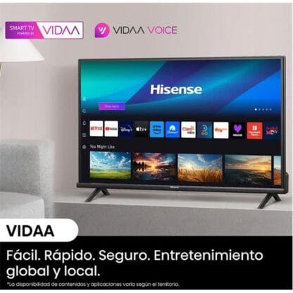 Smart Tv Hisense 40" Fhd – Vidaa (9140A42K) - Imagen 3