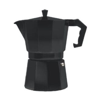Cafetera Italiana Crystal Rock 9 Pocillos Aluminio Negro (57916716)