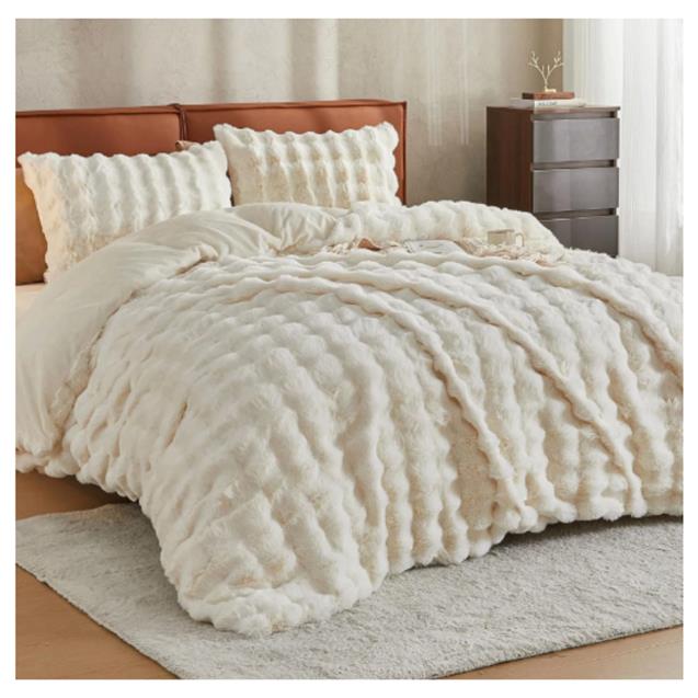 Acolchado Nordico Luxury Bobble Twin Natural 170x230 C/Fundas De Almohadas